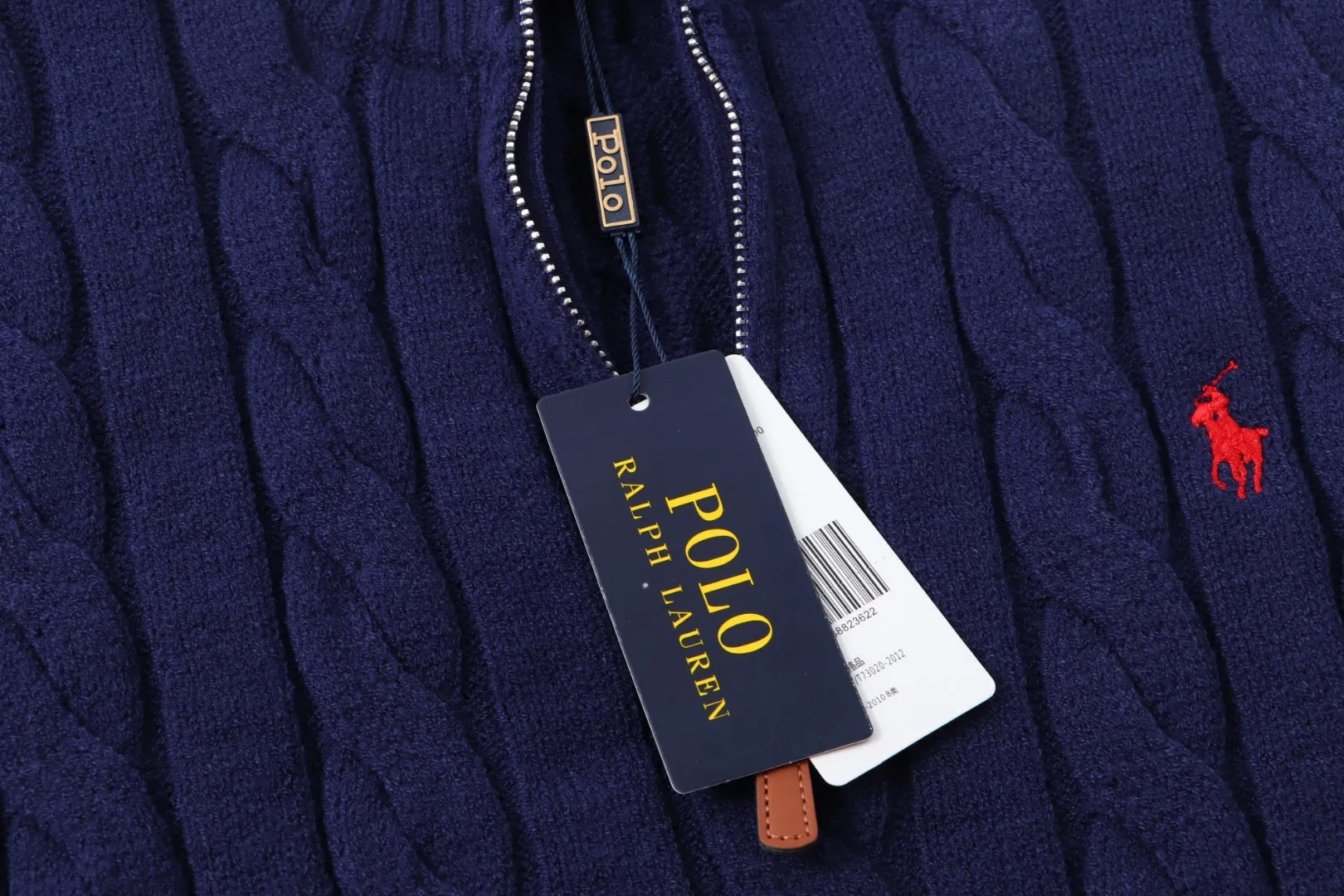 P230 RALPH LAUREN Ralph Lauren seven-color classic small label embroidered stand-collar long-sleeved half-zip knitted sweater tops for men and women seven colors Color: black white gray royal blue pink sky blue khaki code number: S M L XL material: cotton